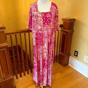 Groovy Psychadelic Dopamine Art Deco Shift Stretch Dress Sz XLP
